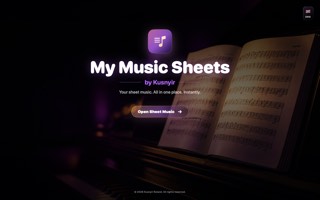 My Music Sheets start screen