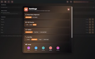 Design settings